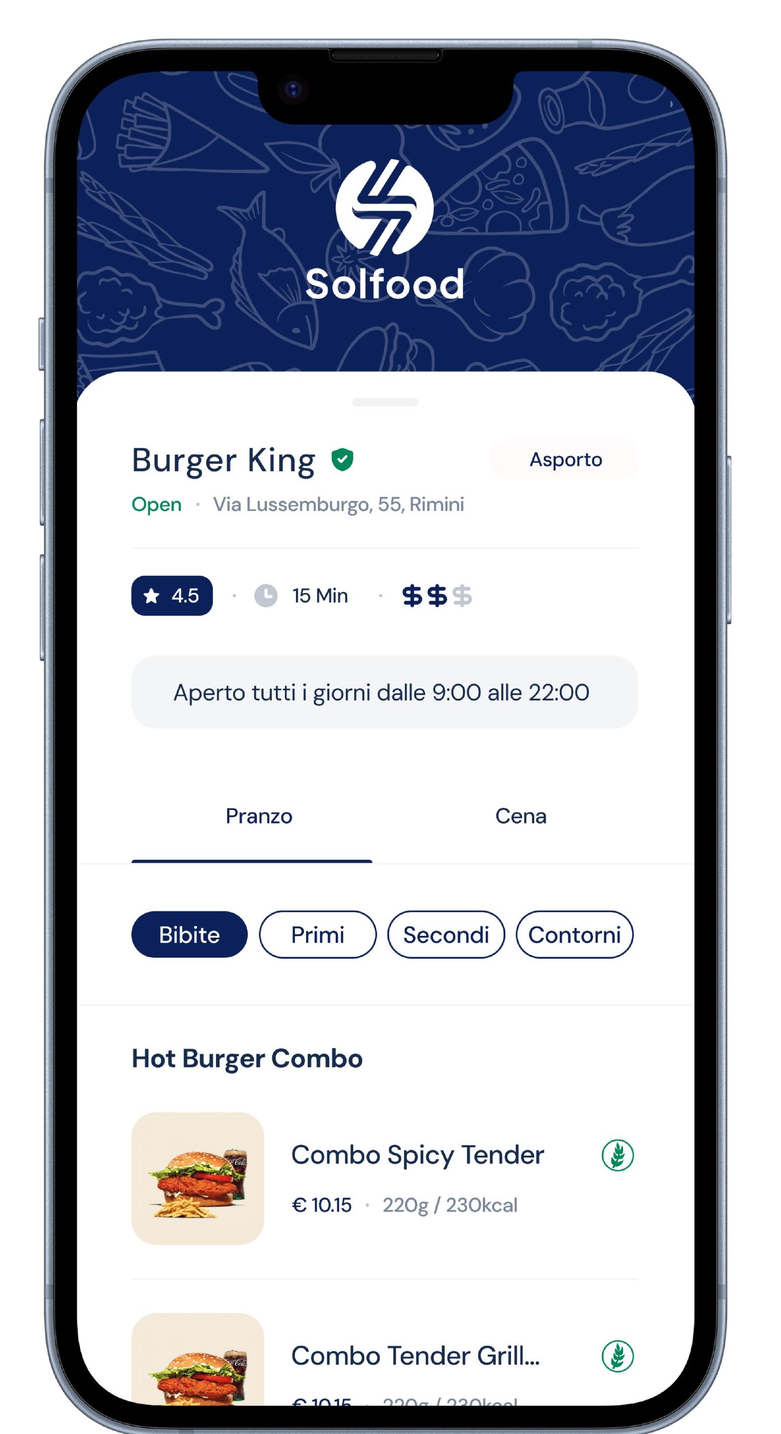 App mobile Solfood