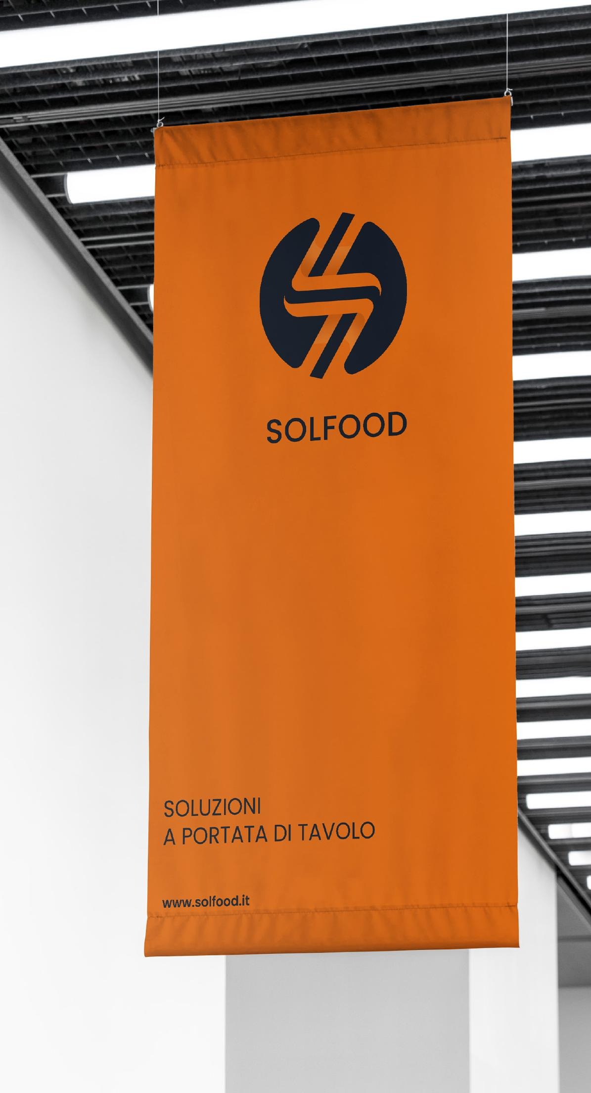 Bandiera con logo Solfood